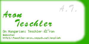 aron teschler business card